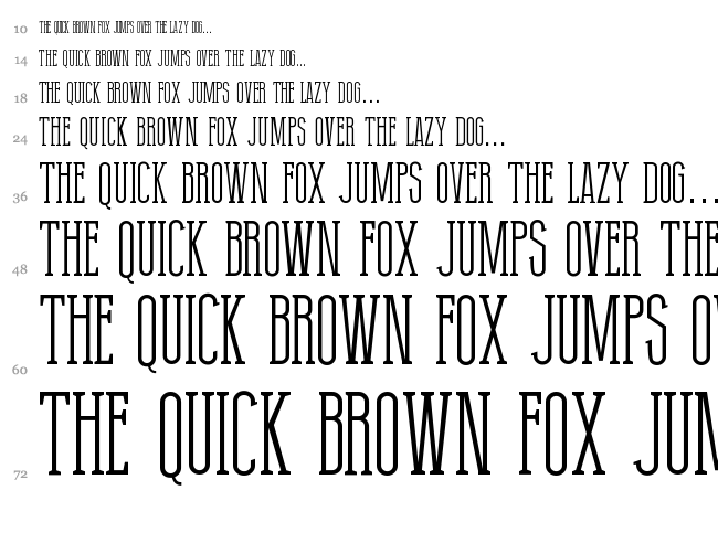 Thin Grotesk Serif font waterfall